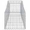 2 db íves horganyzott vas gabion kosár 200x50x40/60 cm