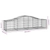3 db íves horganyzott vas gabion kosár 200x50x40/60 cm