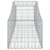 4 db íves horganyzott vas gabion kosár 200x50x40/60 cm