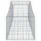 12 db íves horganyzott vas gabion kosár 200x50x40/60 cm