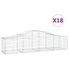 18 db íves horganyzott vas gabion kosár 200x50x40/60 cm