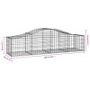 18 db íves horganyzott vas gabion kosár 200x50x40/60 cm