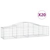 20 db íves horganyzott vas gabion kosár 200x50x40/60 cm