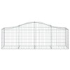 3 db íves horganyzott vas gabion kosár 200x50x60/80 cm
