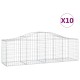 10 db íves horganyzott vas gabion kosár 200x50x60/80 cm