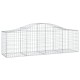 10 db íves horganyzott vas gabion kosár 200x50x60/80 cm