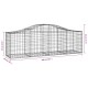 10 db íves horganyzott vas gabion kosár 200x50x60/80 cm