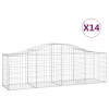 14 db íves horganyzott vas gabion kosár 200x50x60/80 cm