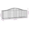 14 db íves horganyzott vas gabion kosár 200x50x60/80 cm