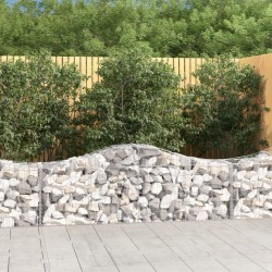 15 db íves horganyzott vas gabion kosár 200x50x60/80 cm