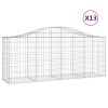 13 db íves horganyzott vas gabion kosár 200x50x80/100 cm