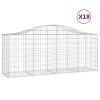 18 db íves horganyzott vas gabion kosár 200x50x80/100 cm