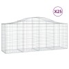 25 db íves horganyzott vas gabion kosár 200x50x80/100 cm