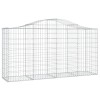 2 db íves horganyzott vas gabion kosár 200 x 50 x 100/120 cm