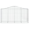 3 db íves horganyzott vas gabion kosár 200 x 50 x 100/120 cm