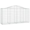 4 db íves horganyzott vas gabion kosár 200 x 50 x 100/120 cm