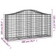 5 db íves horganyzott vas gabion kosár 200 x 50 x 100/120 cm