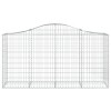 6 db íves horganyzott vas gabion kosár 200 x 50 x 100/120 cm