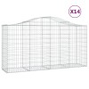 14 db íves horganyzott vas gabion kosár 200x50x100/120 cm