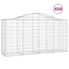50 db íves horganyzott vas gabion kosár 200x50x100/120 cm