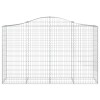 2 db íves horganyzott vas gabion kosár 200x50x120/140 cm