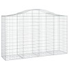 3 db íves horganyzott vas gabion kosár 200x50x120/140 cm