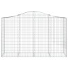 3 db íves horganyzott vas gabion kosár 200x50x120/140 cm