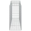 3 db íves horganyzott vas gabion kosár 200x50x120/140 cm