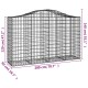 4 db íves horganyzott vas gabion kosár 200x50x120/140 cm