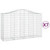7 db íves horganyzott vas gabion kosár 200x50x120/140 cm