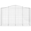 8 db íves horganyzott vas gabion kosár 200x50x120/140 cm