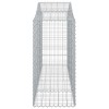 8 db íves horganyzott vas gabion kosár 200x50x120/140 cm