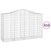 10 db íves horganyzott vas gabion kosár 200x50x120/140 cm