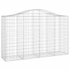10 db íves horganyzott vas gabion kosár 200x50x120/140 cm