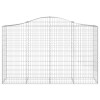 10 db íves horganyzott vas gabion kosár 200x50x120/140 cm