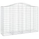 6 db íves horganyzott vas gabion kosár 200x50x140/160 cm