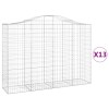13 db íves horganyzott vas gabion kosár 200x50x140/160 cm