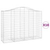 18 db íves horganyzott vas gabion kosár 200x50x140/160 cm