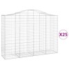 25 db íves horganyzott vas gabion kosár 200x50x140/160 cm