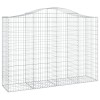 25 db íves horganyzott vas gabion kosár 200x50x140/160 cm