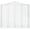 2 db íves horganyzott vas gabion kosár 200x50x160/180 cm