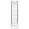 2 db íves horganyzott vas gabion kosár 200x50x160/180 cm