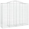 3 db íves horganyzott vas gabion kosár 200x50x160/180 cm