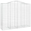 4 db íves horganyzott vas gabion kosár 200x50x160/180 cm