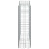 4 db íves horganyzott vas gabion kosár 200x50x160/180 cm
