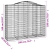 4 db íves horganyzott vas gabion kosár 200x50x160/180 cm