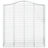 2 db íves horganyzott vas gabion kosár 200x50x200/220 cm