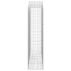 2 db íves horganyzott vas gabion kosár 200x50x200/220 cm
