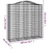 2 db íves horganyzott vas gabion kosár 200x50x200/220 cm