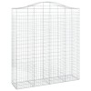 2 db íves horganyzott vas gabion kosár 200x50x220/240 cm